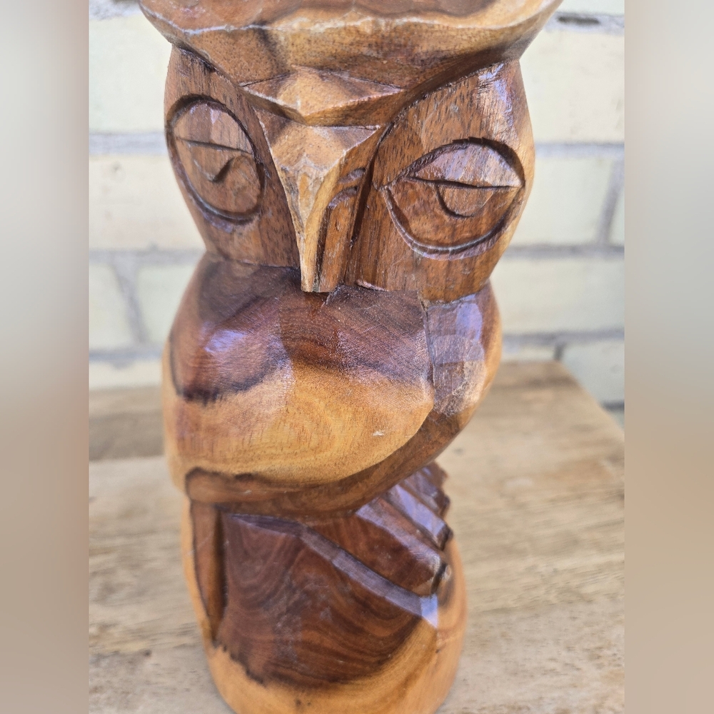 Vintage Owl Carving - Picture 2 of 9